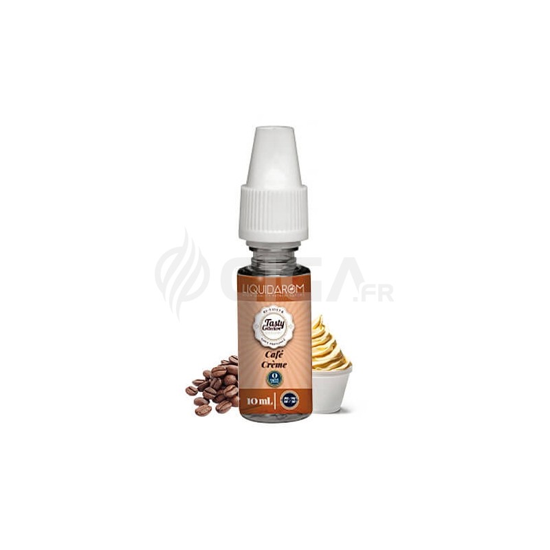 Flacon de 10ml de e-liquide Café Crème de Tasty Collection de Liquidarom.