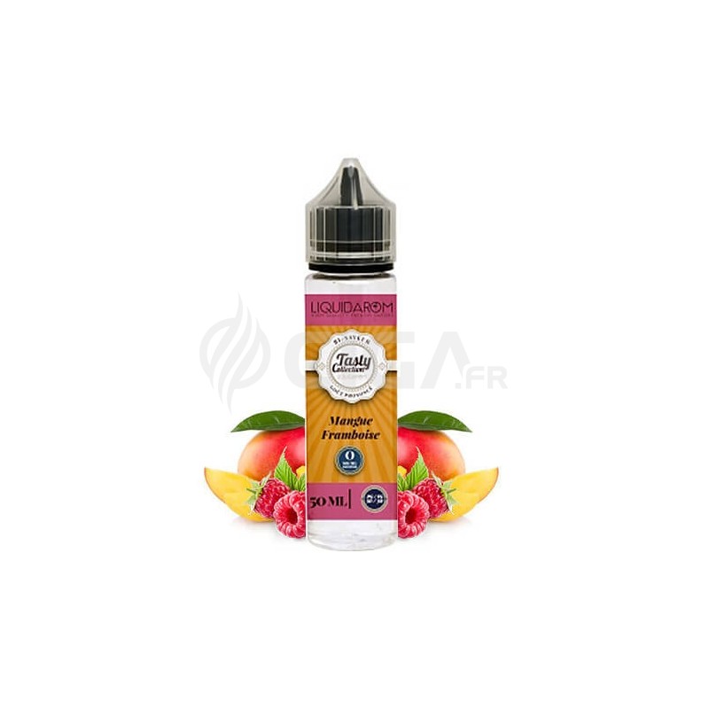 E-liquide Mangue Framboise en flacon de 50ml de Tasty Collection de Liquidarom.