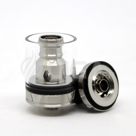 Top cap du clearomiseur Veco Plus argent de Vaporesso.