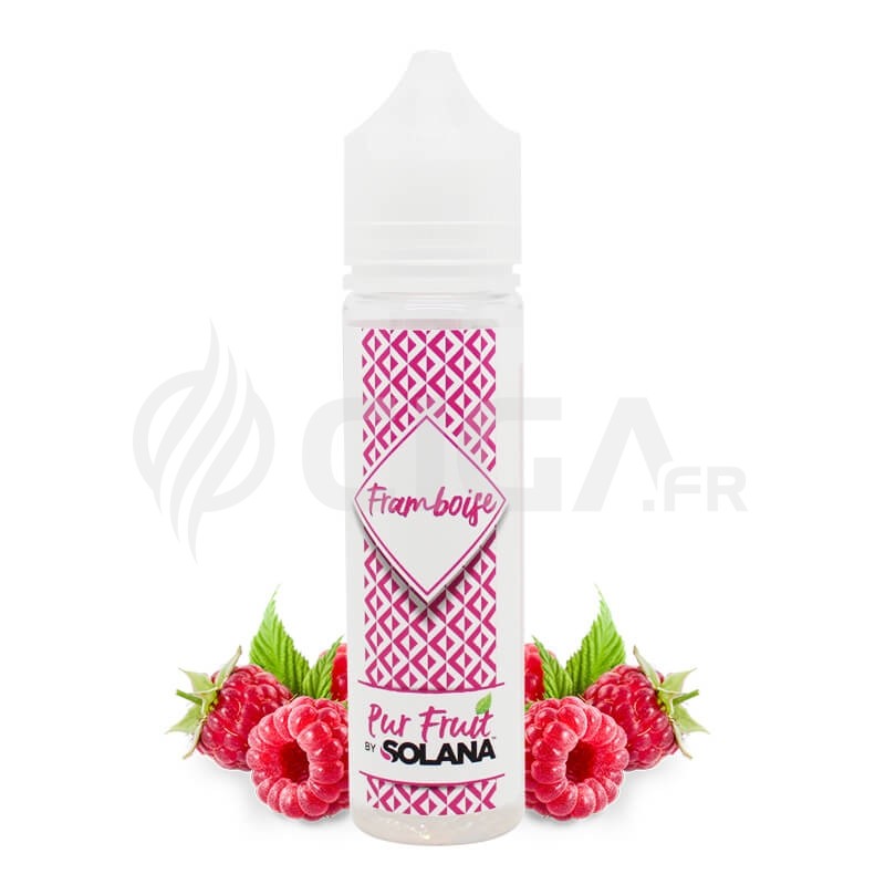 E-liquide Framboise en 50ml Pur Fruit de Solana.