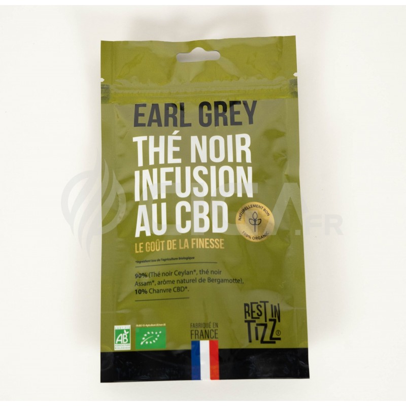 Thé Noir Earl Grey Bio au CBD - Infusion au CBD by Tizz®