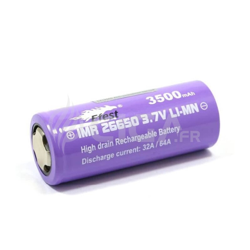 Accus IMR 26650 en 32A d' Efest - 3500mah