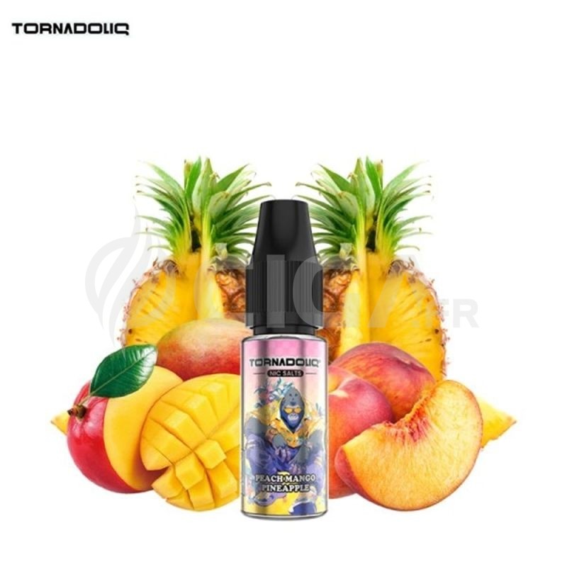 Peach Mango Pineapple 10ml Sel de Nicotine - Tornadoliq Peach Mango Pineapple 10ml Sel de Nicotine - Tornadoliq