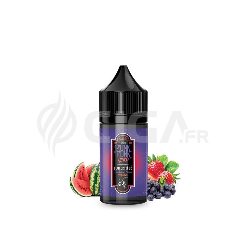 Concentré Pastèque Fraise Myrtille 30ml - Punk Funk Hero Concentré Pastèque Fraise Myrtille 30ml - Punk Funk Hero