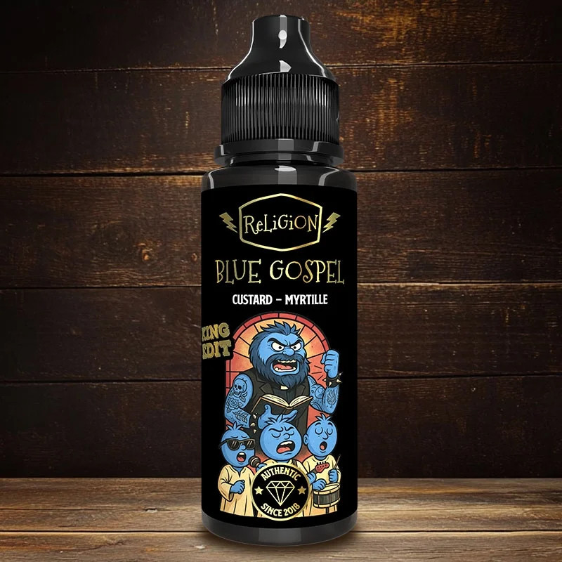 E-liquide Blue Gospel 100ml King Edition Religion Juice custard myrtille