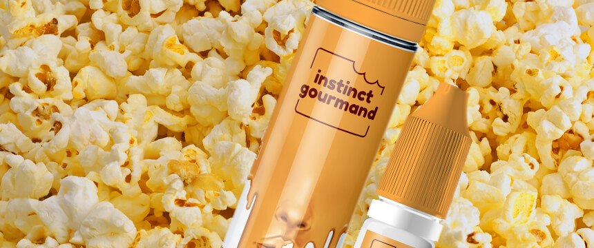 Instinct gourmand de Alfaliquid avec le Vanilla Popcorn en grand format.