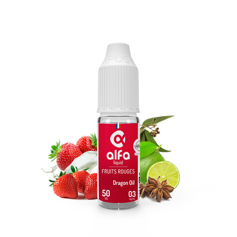 Flacon du eliquide Dragon Oil 10 ml de Alfaliquid, fabricant français de eliquide pour le vapotage.