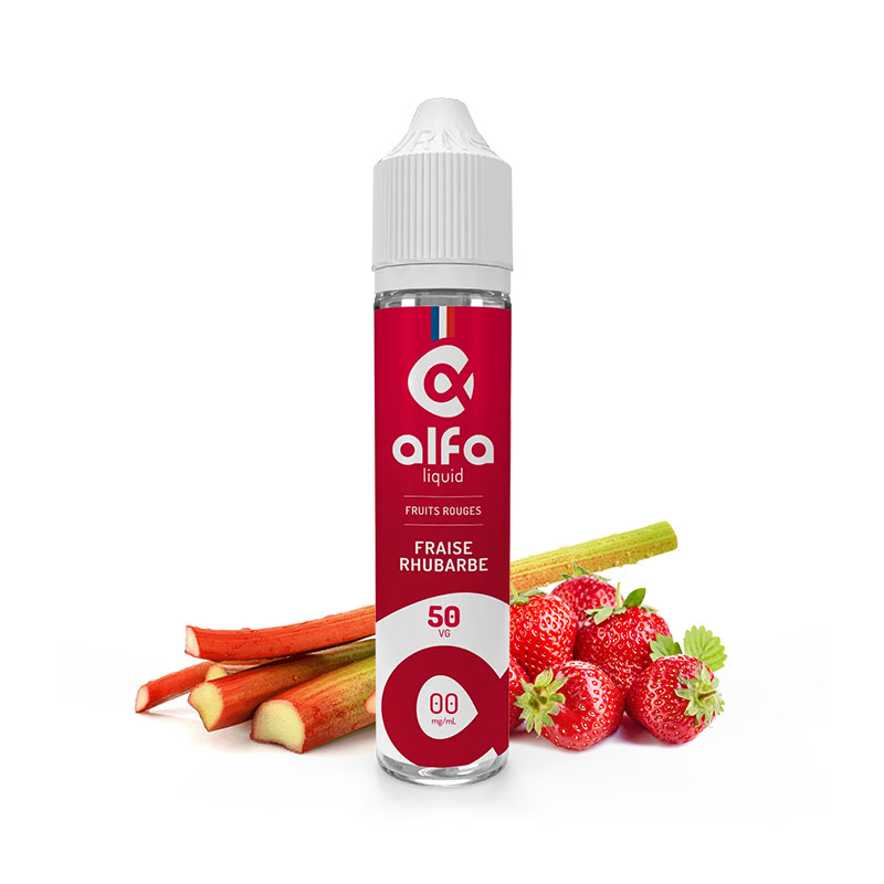 E-liquide Fraise Rhubarbe 50 ml - Alfaliquid (Fruits Rouges)