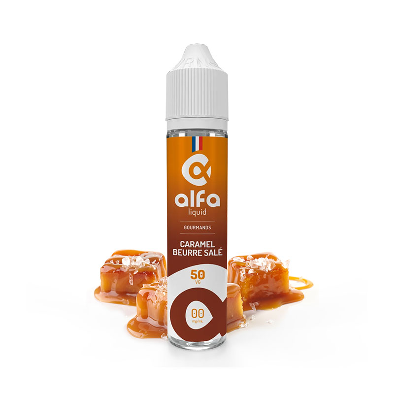 E-liquide Caramel Beurre Salé 50 ml Alfaliquid shortfill 50/50