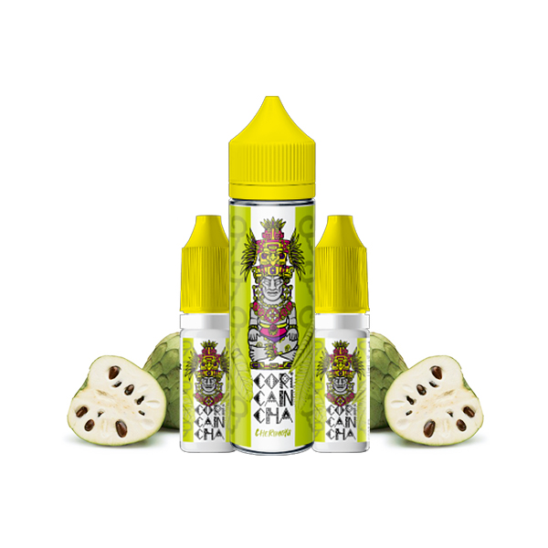 Photo du Cherimoya 60 ml eliquide pour le vapotage Coricancha de la marque française Alfaliquid et fabriqués par la société Gaiatrend.