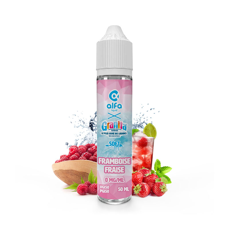 E-liquide Framboise Fraise 50 ml - Granita Soft (Alfaliquid)