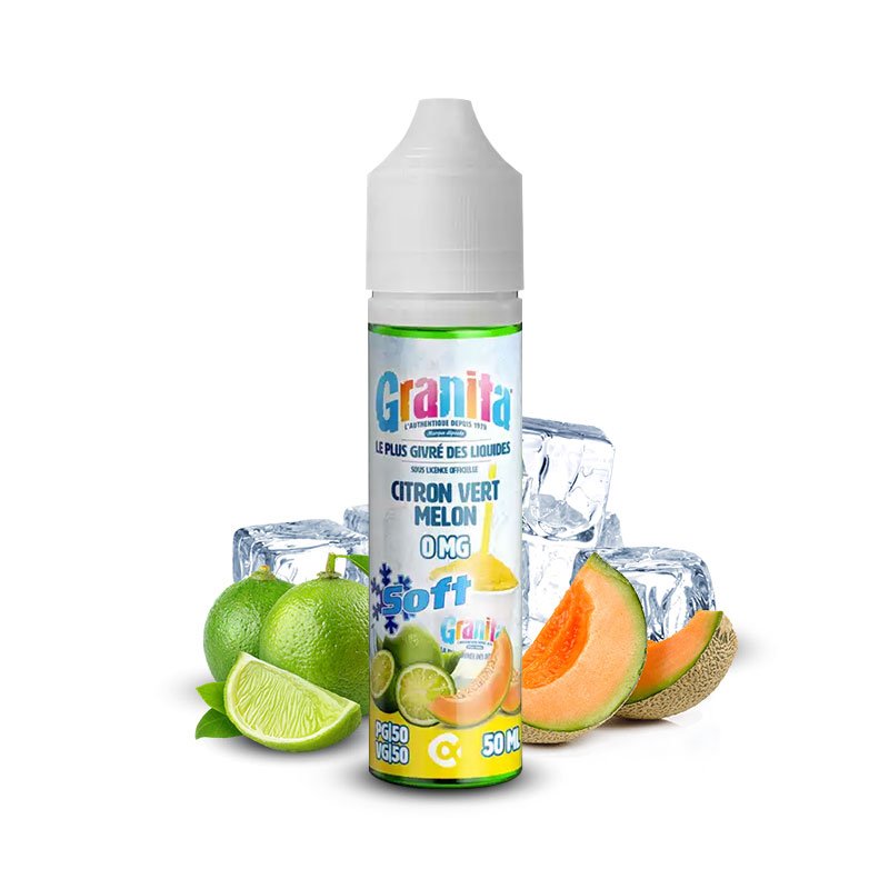 Photo du eliquide Citron Vert Melon 50ml de la marque française : Granita.