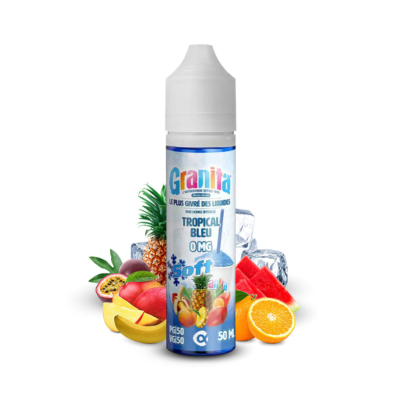 Photo du eliquide Tropical Bleu 50ml de la marque française : Granita.