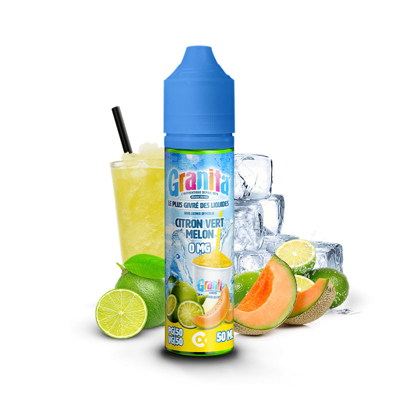 Photo du eliquide Citron Vert Melon 50ml de la marque française : Granita.