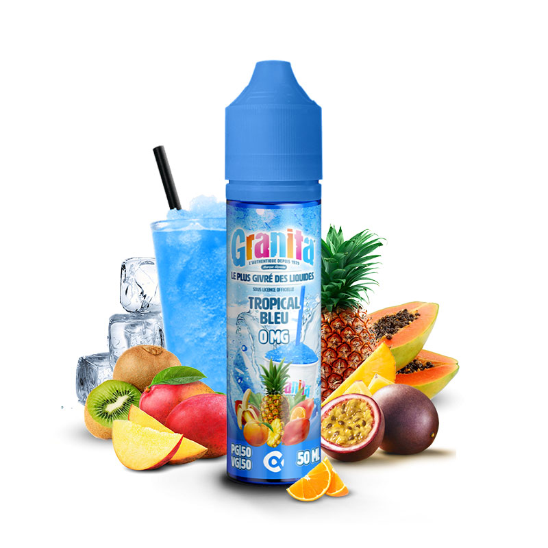 Photo du eliquide Tropical Bleu 50ml de la marque française : Granita.