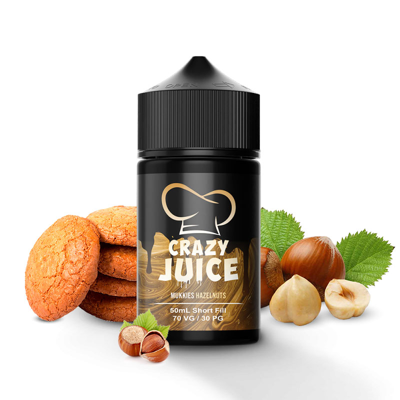 Photo du eliquide Mukkies Hazelnuts 50ml de la marque canadienne Mukk Mukk Enterprises et produit en France par Alfaliquid.