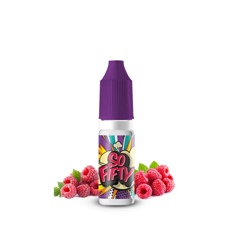 Flacon du e-liquide Framboise Sauvage 10ml de la gamme So Fifty de Alfaliquid