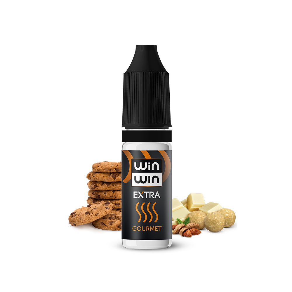 Eliquide Gourmet 10ml en sel de nicotine de WinWin Extra par la marque française Alfaliquid.