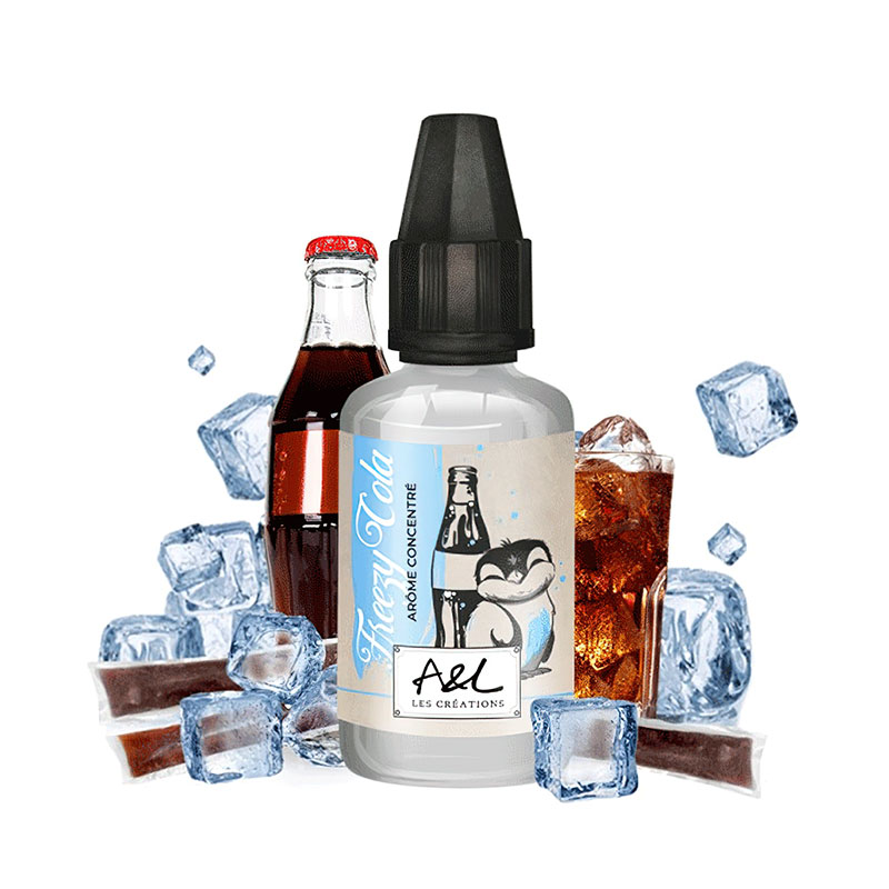 Photo du flacon de l'arôme concentré Freezy Cola 30ml de la marque Arômes et Liquides fabriqué par Arômes et Liquides.