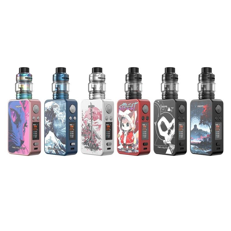 Kit Revolto S Aspire 220 W double accu avec H2 Tank 6 ml