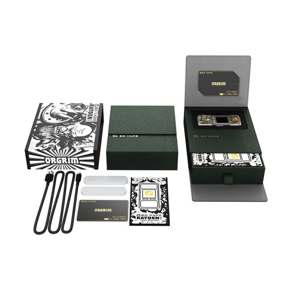 Packaging du Mod Rayden 220 Orgrim Limited Edition BD Vape box double accu 18650 220W