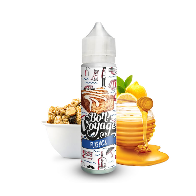 Photo du eliquide Flapjack 50ml de la marque française : Bon Voyage.