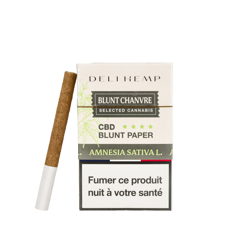 Cigarettes CBD Amnesia Sativa L Blunt Papper 20 pcs sans tabac chanvre