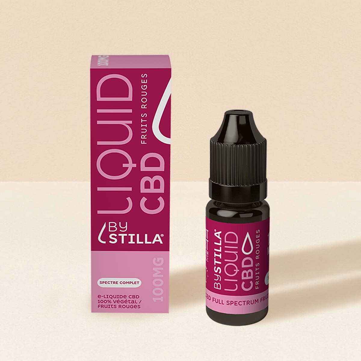 E-liquide CBD Full Spectrum Fruits Rouges by Stilla, e-liquide français au CBD au spectre complet.