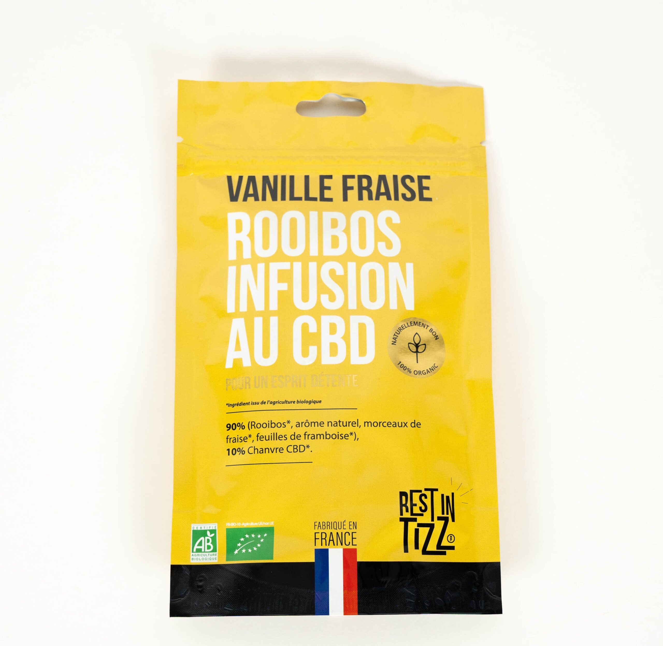 Rooibos BIO Fraise Vanille au CBD par Tizz.
