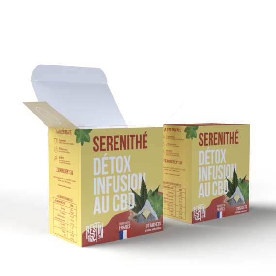 Infusette CBD Sérénithé TIZZ bio gingembre camomille menthe infusion detox relaxation