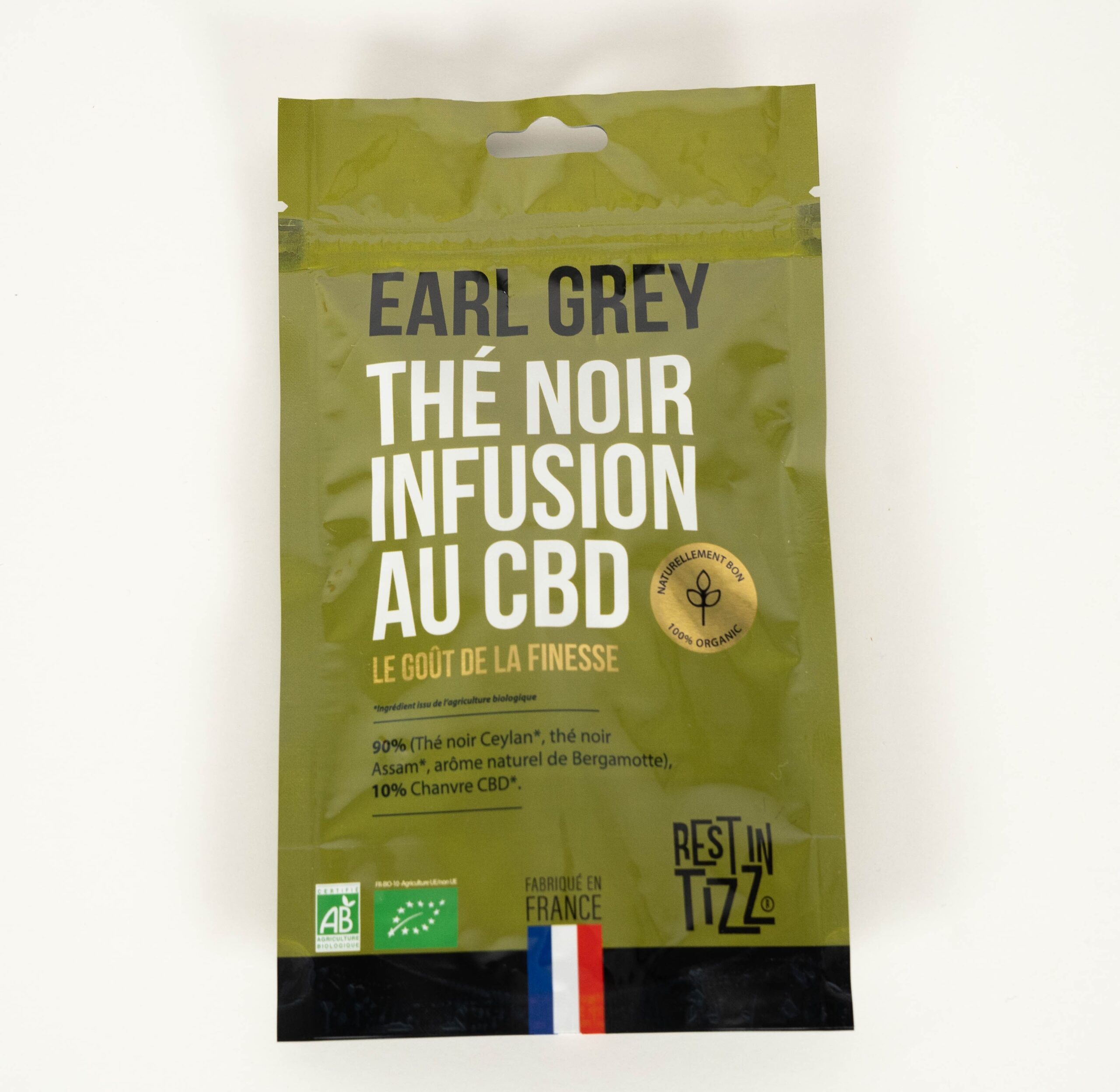 Thé noir Earl Grey BIO au CBD par Tizz.