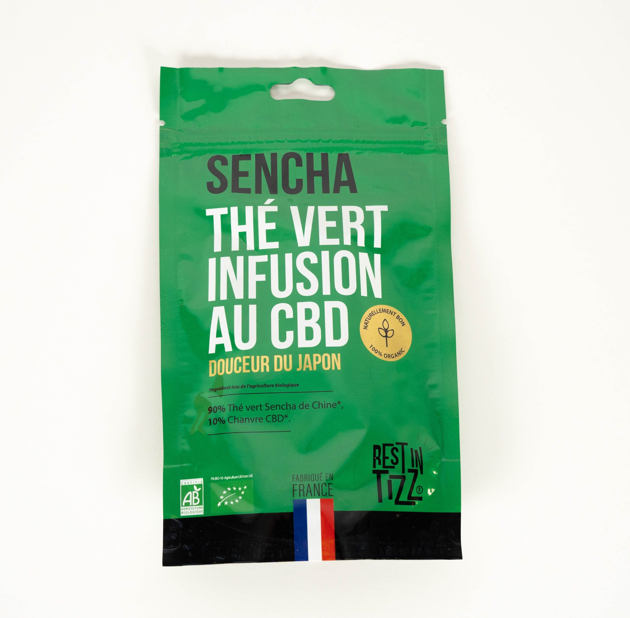 Thé vert Sencha BIO au CBD par Tizz.