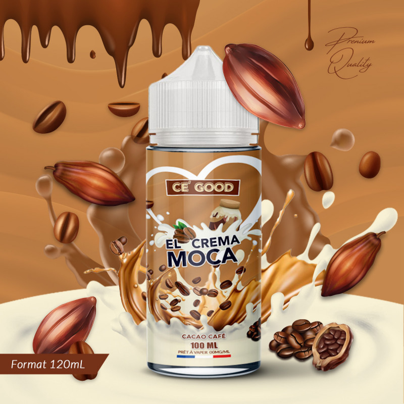 E-liquide El Crema Moca 100ml Ce' Good saveur café cacao crème
