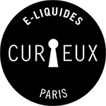 Logo de la marque française de e-liquide pour le vapotage : Curieux e-liquides.