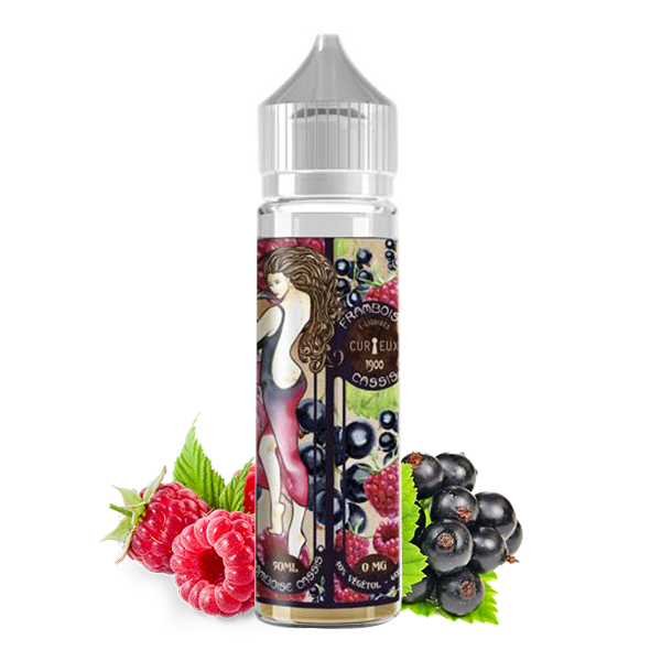 Eliquide Framboise Cassis de l'édition 1900 par la marque française Curieux E-liquides.