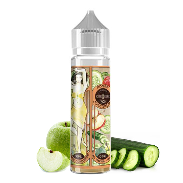 Eliquide Pomme Concombre de l'édition 1900 par la marque française Curieux E-liquides.