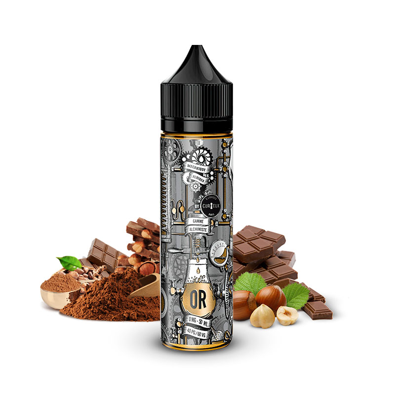 Eliquide Or de l'édition Alchimiste par la marque française Curieux E-liquides.