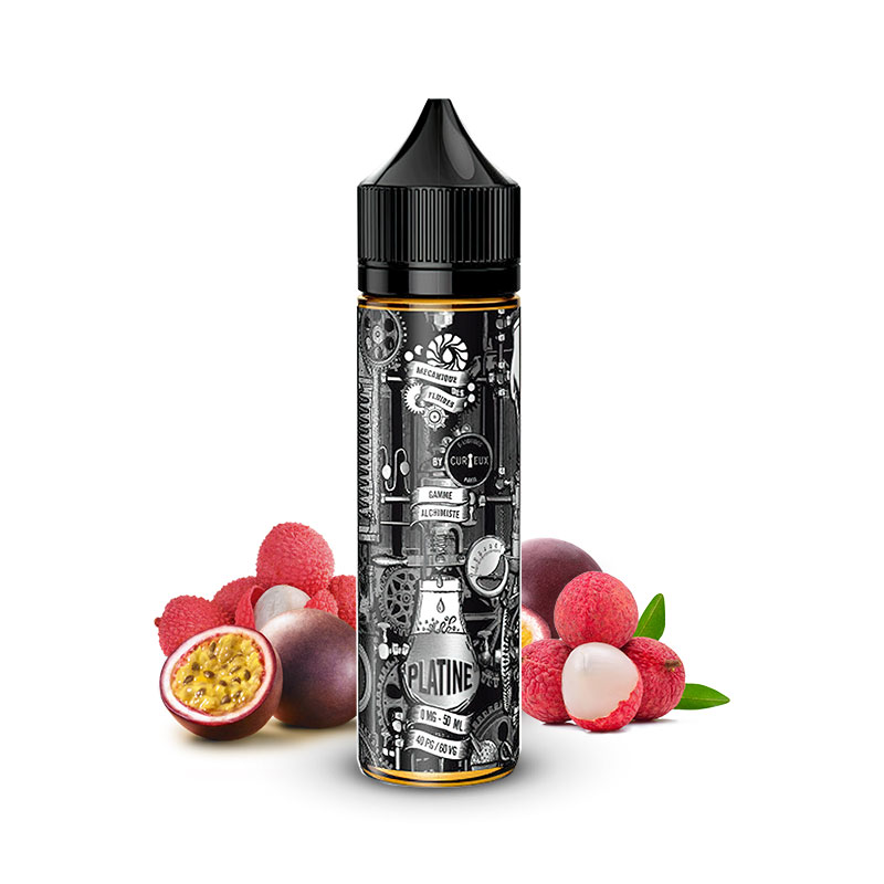 Eliquide Platine de l'édition Alchimiste par la marque française Curieux E-liquides.