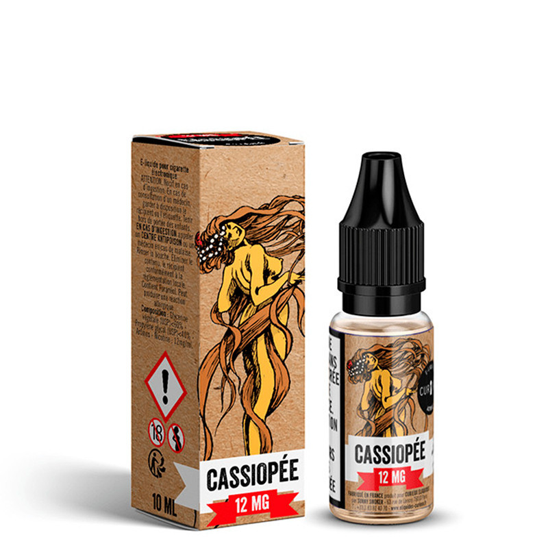 Eliquide Cassiopée 10ml de l'édition Astrale par la marque française Curieux E-liquides.