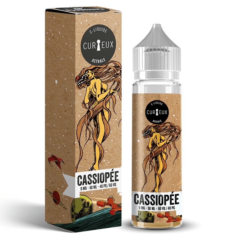 Eliquide Cassiopée de l'édition Astrale par la marque française Curieux E-liquides.