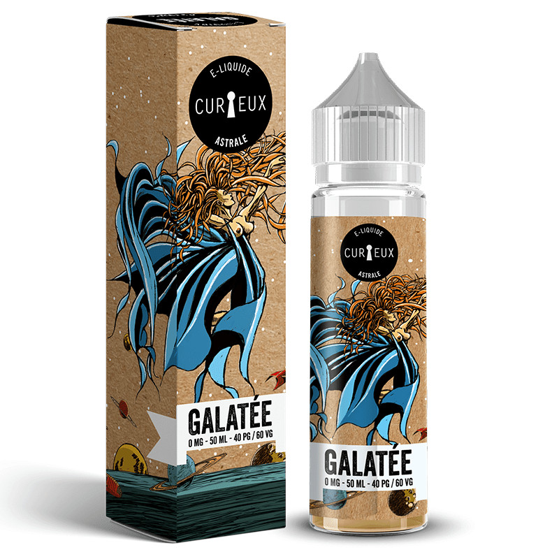 Eliquide Galatée de l'édition Astrale par la marque française Curieux E-liquides.