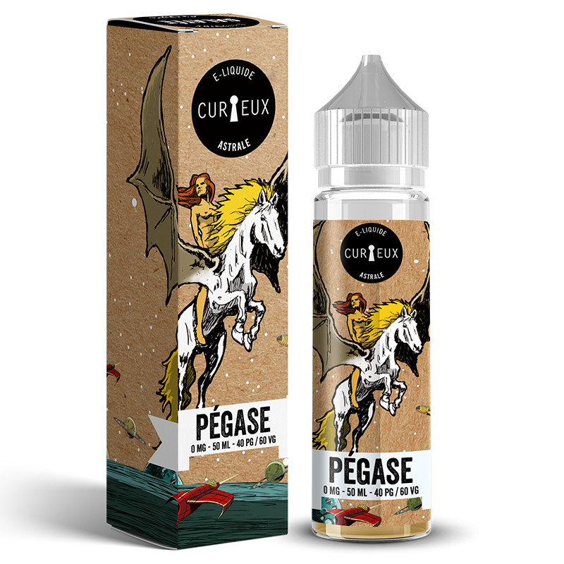 Eliquide Pégase de l'édition Astrale par la marque française Curieux E-liquides.