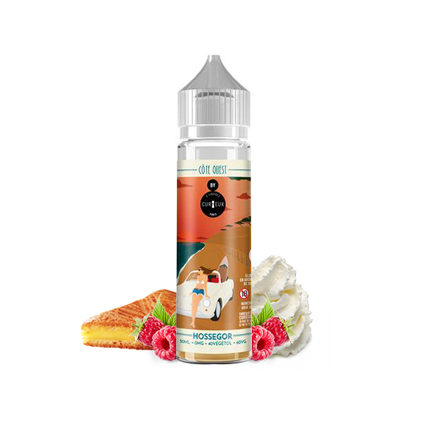 Eliquide Hossegor de l'édition Côte Ouest par la marque française Curieux E-liquides.