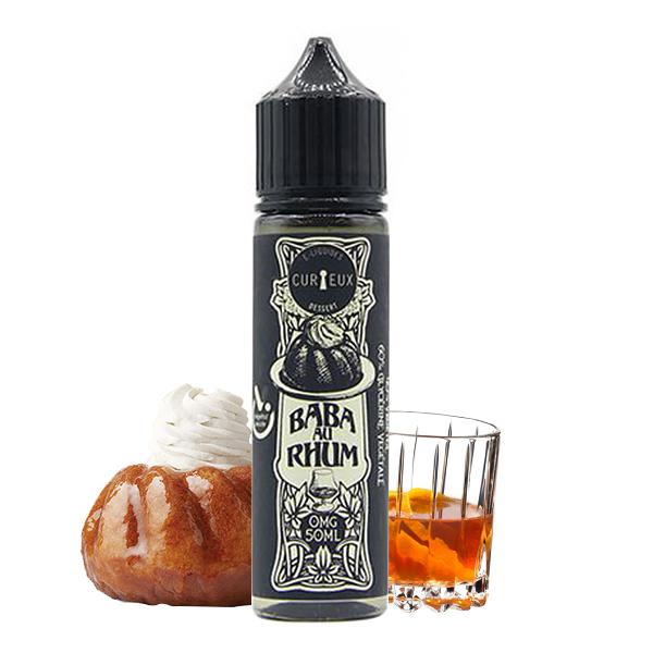 Eliquide Baba au Rhum de l'édition Dessert par la marque française Curieux E-liquides.