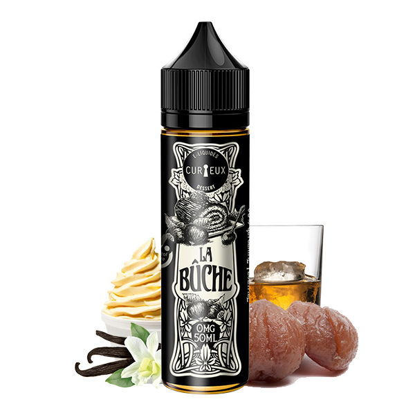 Eliquide La Bûche de l'édition Dessert par la marque française Curieux E-liquides.