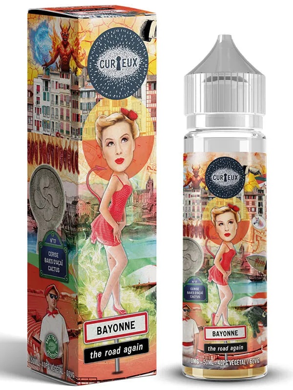 E-liquide Bayonne The Road Again 50ml Curieux açaï cactus cerise