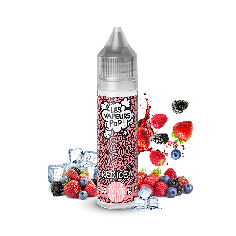 Photo du eliquide Red'Ice ! 50ml de la marque française : Les Vapeurs Pop par Curieux.