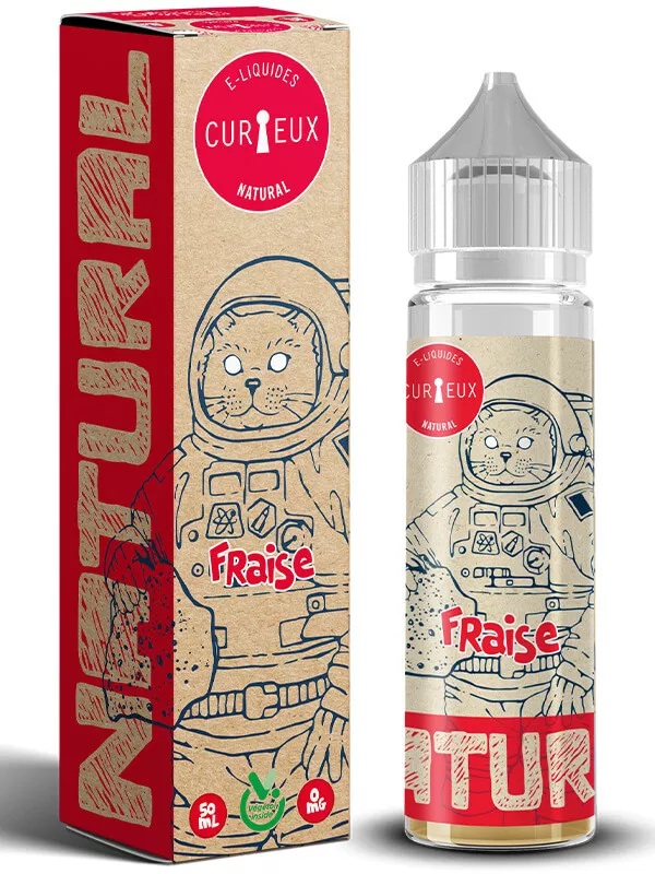 E-liquide Fraise 50ml Edition Natural Curieux au Végétol