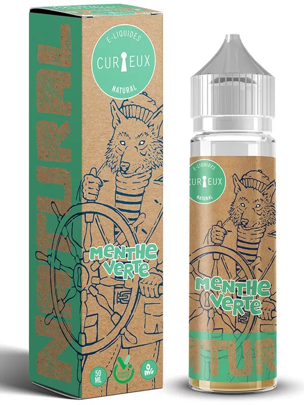 E-liquide Menthe Verte 50ml Edition Natural Curieux feuilles de menthe au Végétol