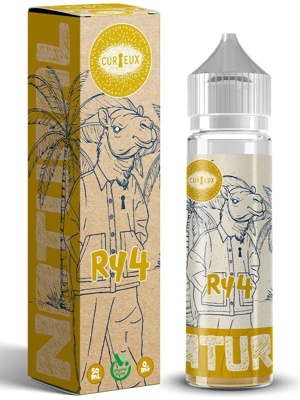 E-liquide RY4 50ml Edition Natural Curieux classic vanille caramel au Végétol